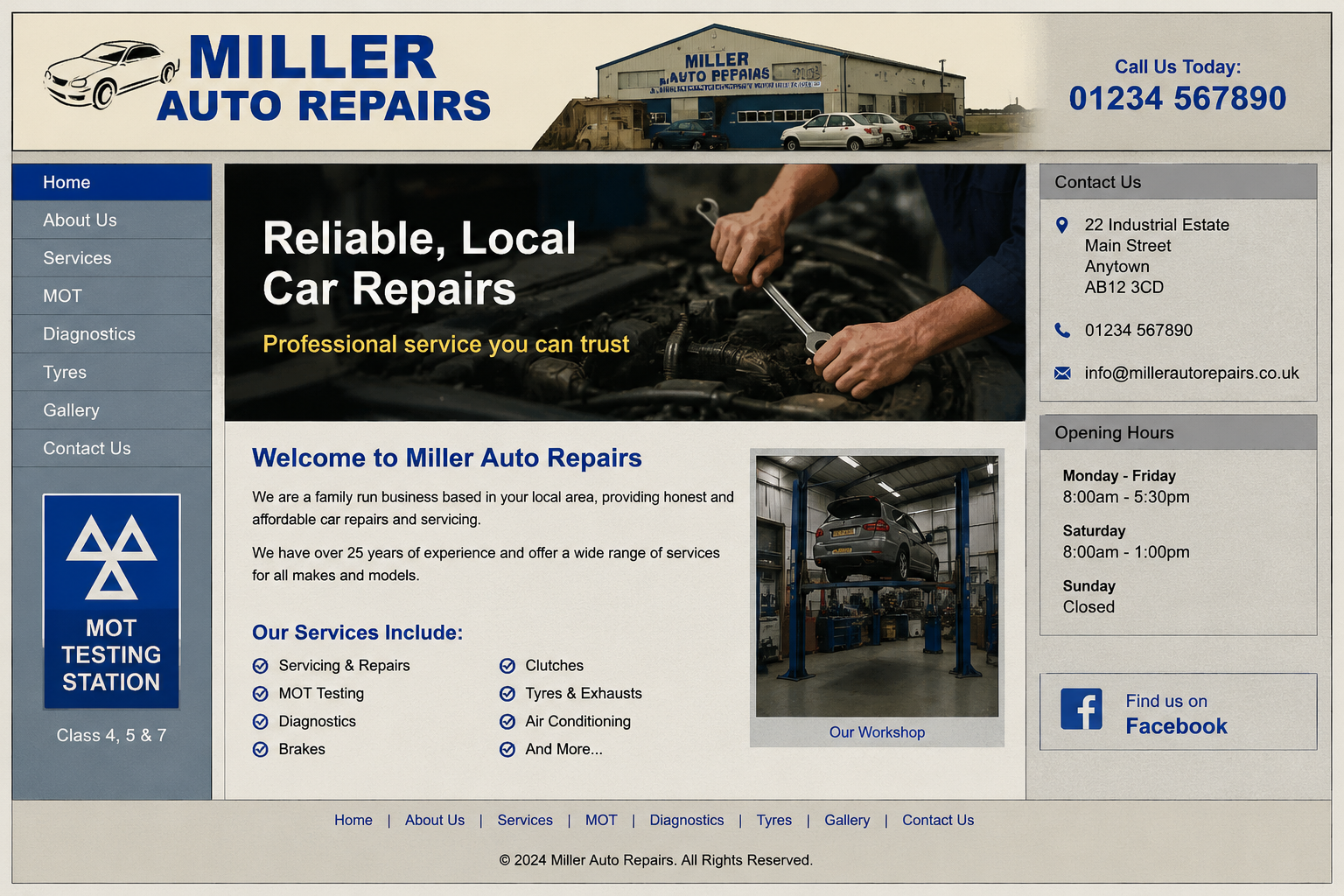 Website before the 299Quid rebuild